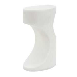   Modern European furniture - White Stone Indoor/Outdoor Accent Table - www.oroa.com | Oroa.com