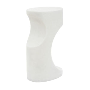   Modern European furniture - White Stone Indoor/Outdoor Accent Table - www.oroa.com | Oroa.com
