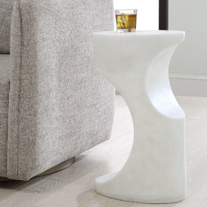   Modern European furniture - White Stone Indoor/Outdoor Accent Table - www.oroa.com | Oroa.com