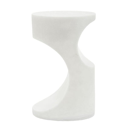   Modern European furniture - White Stone Indoor/Outdoor Accent Table - www.oroa.com | Oroa.com