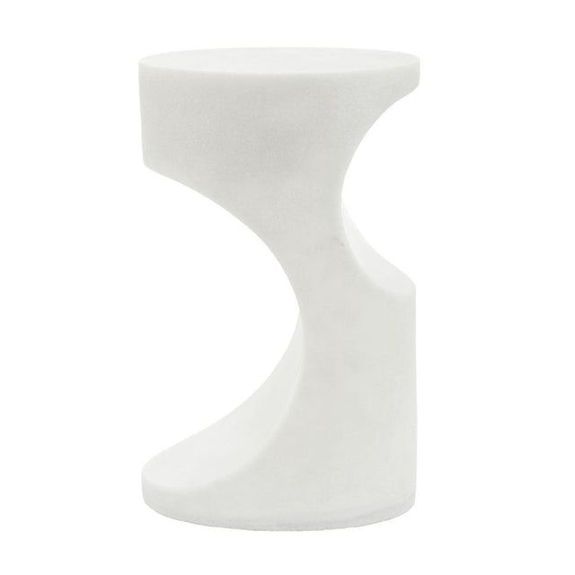 Modern European furniture - White Stone Indoor/Outdoor Accent Table - www.oroa.com