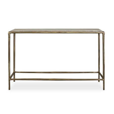   Modern European furniture - Brass Framed Marble Console Table - www.oroa.com | Oroa.com