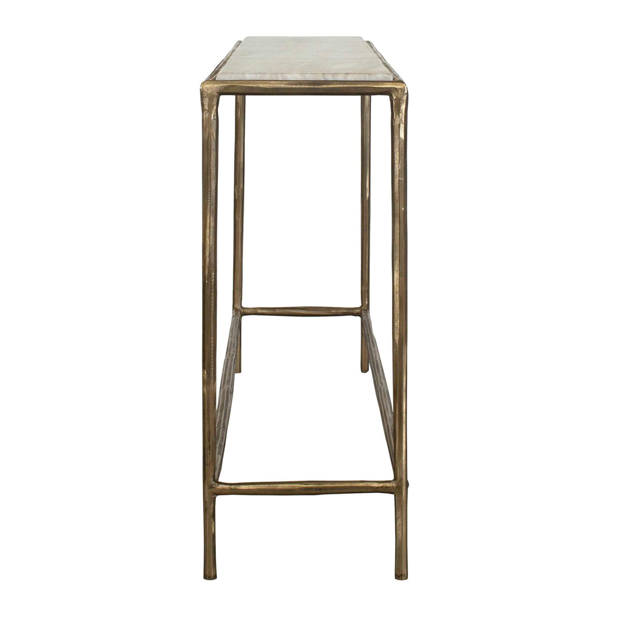   Modern European furniture - Brass Framed Marble Console Table - www.oroa.com | Oroa.com