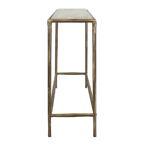   Modern European furniture - Brass Framed Marble Console Table - www.oroa.com | Oroa.com
