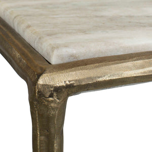   Modern European furniture - Brass Framed Marble Console Table - www.oroa.com | Oroa.com