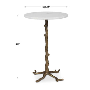  Modern European furniture - Round White Marble Accent Table - www.oroa.com | Oroa.com