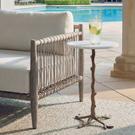   Modern European furniture - Round White Marble Accent Table - www.oroa.com | Oroa.com