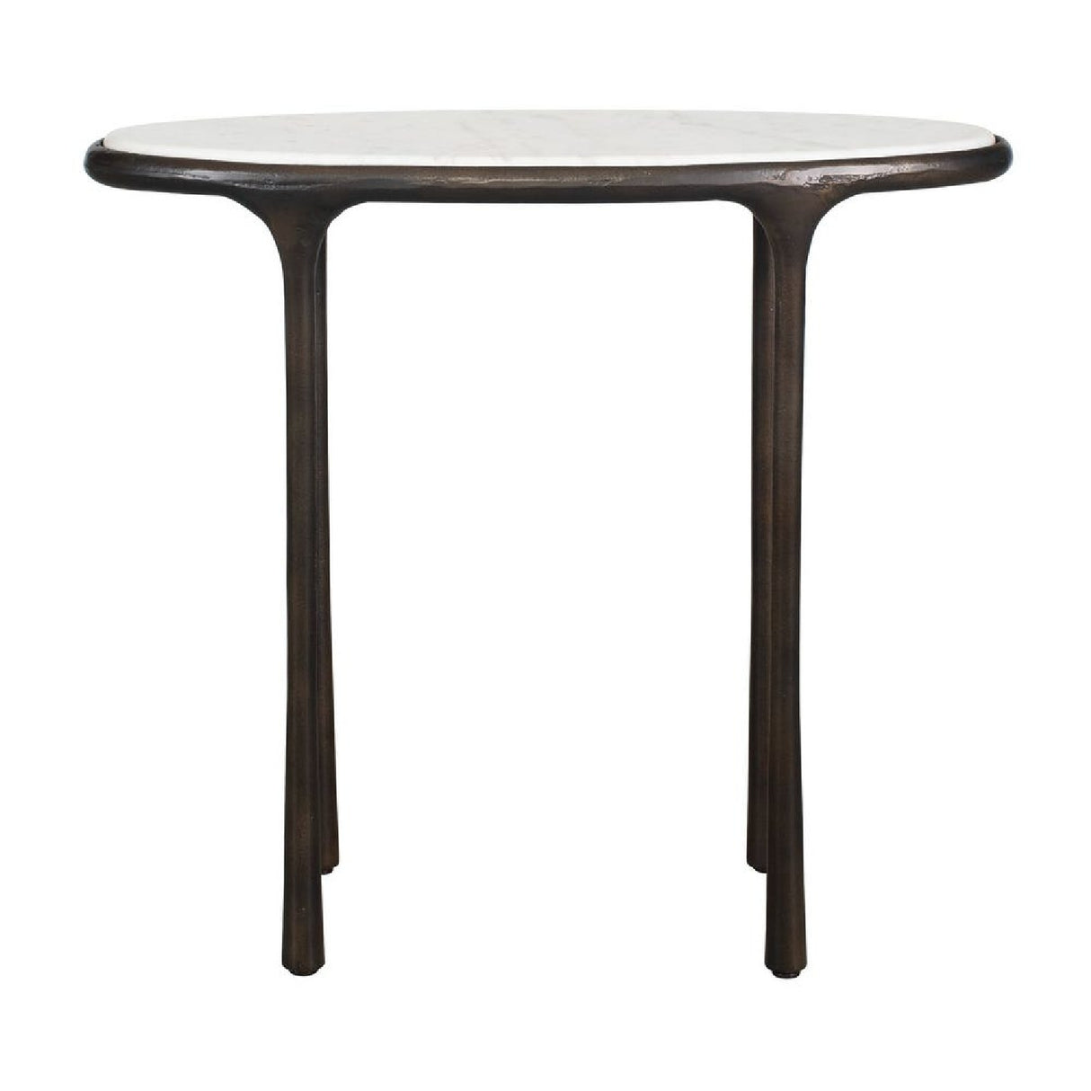   Modern European furniture - White Marble Oval Accent Table - www.oroa.com | Oroa.com