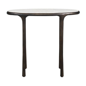   Modern European furniture - White Marble Oval Accent Table - www.oroa.com | Oroa.com