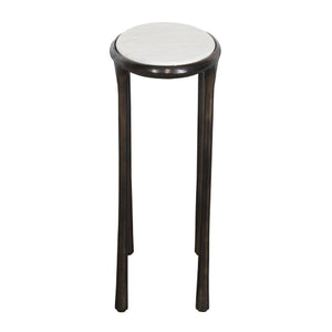   Modern European furniture - White Marble Oval Accent Table - www.oroa.com | Oroa.com