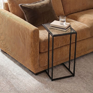   Modern European furniture - Cast Glass C-Shaped End Table - www.oroa.com | Oroa.com