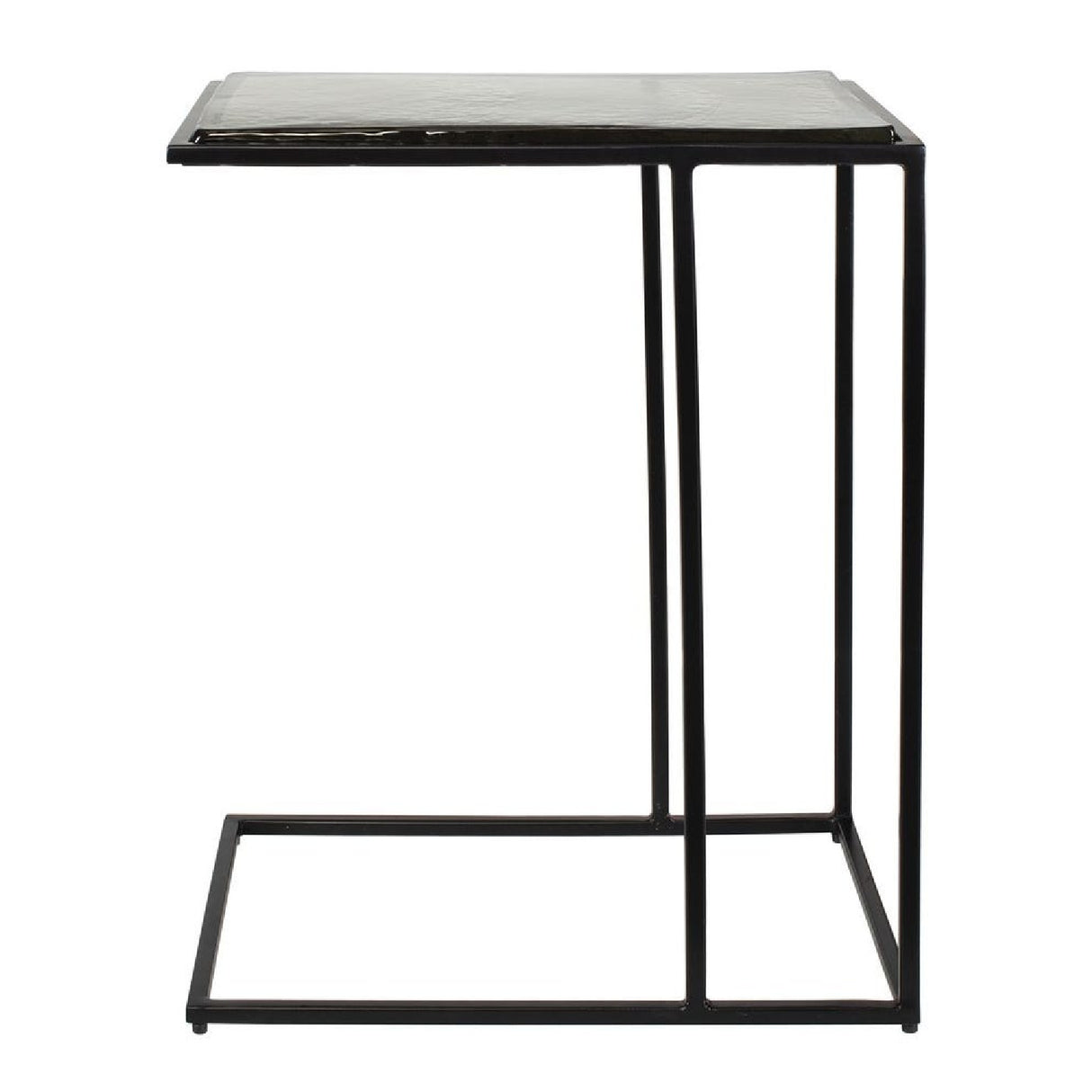   Modern European furniture - Cast Glass C-Shaped End Table - www.oroa.com | Oroa.com