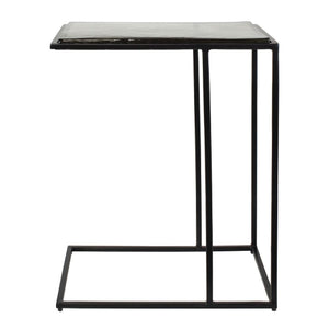   Modern European furniture - Cast Glass C-Shaped End Table - www.oroa.com | Oroa.com