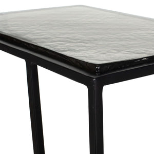   Modern European furniture - Cast Glass C-Shaped End Table - www.oroa.com | Oroa.com