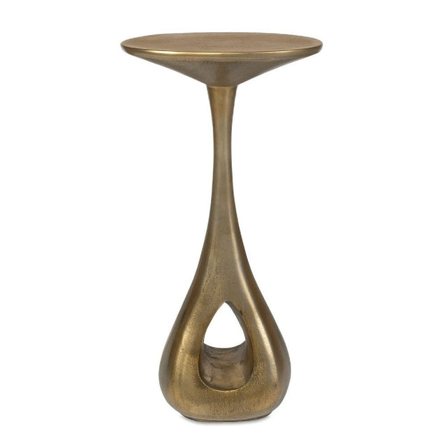 Modern European furniture - Antique Brass Indoor/Outdoor Accent Table - www.oroa.com