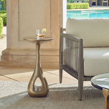  Modern European furniture - Antique Brass Indoor/Outdoor Accent Table - www.oroa.com | Oroa.com