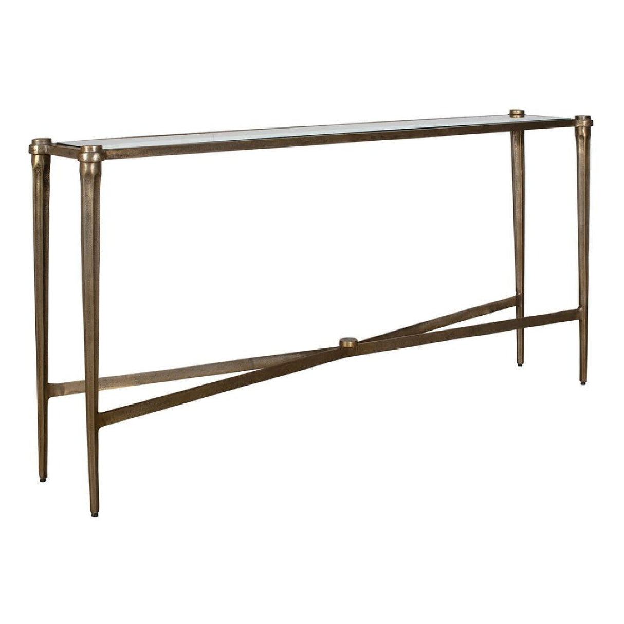   Modern European furniture - Antique Brass Framed Console Table - www.oroa.com | Oroa.com