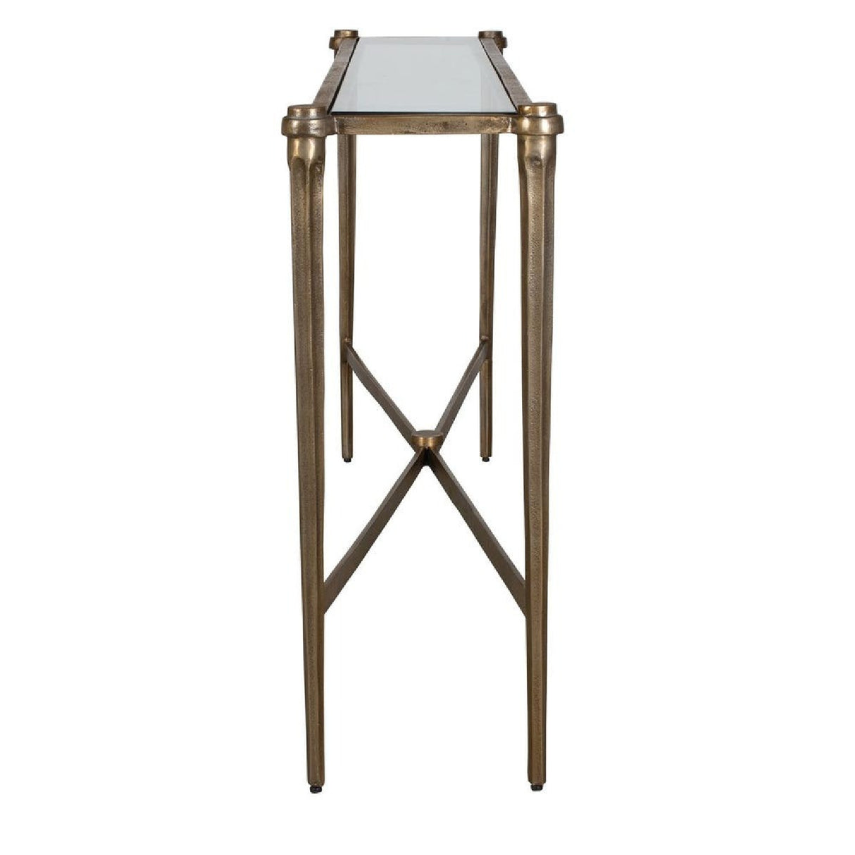   Modern European furniture - Antique Brass Framed Console Table - www.oroa.com | Oroa.com