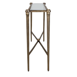   Modern European furniture - Antique Brass Framed Console Table - www.oroa.com | Oroa.com