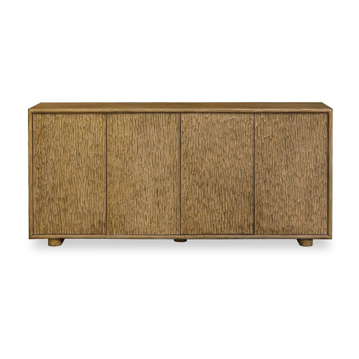   Natural Mindi Wood 4-Door Cabinet | Oroa.com
