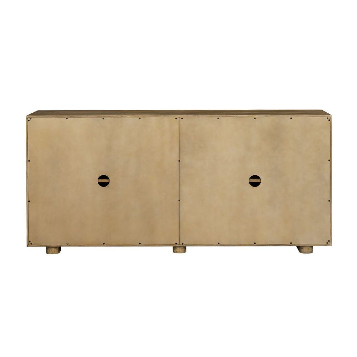  Natural Mindi Wood 4-Door Cabinet | Oroa.com