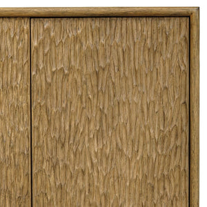   Natural Mindi Wood 4-Door Cabinet | Oroa.com