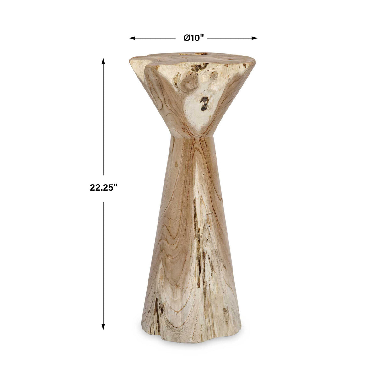   Hourglass Teak Indoor/Outdoor Drink Table | Oroa.com