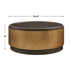   Modern European furniture - Mappa Burl Round Coffee Table - www.oroa.com | Oroa.com