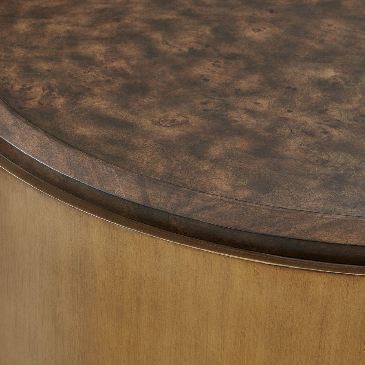   Modern European furniture - Mappa Burl Round Coffee Table - www.oroa.com | Oroa.com