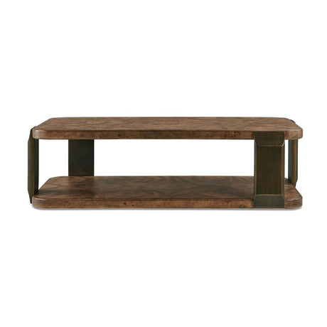   Modern European furniture - Mappa Burl Rectangular Coffee Table - www.oroa.com | Oroa.com