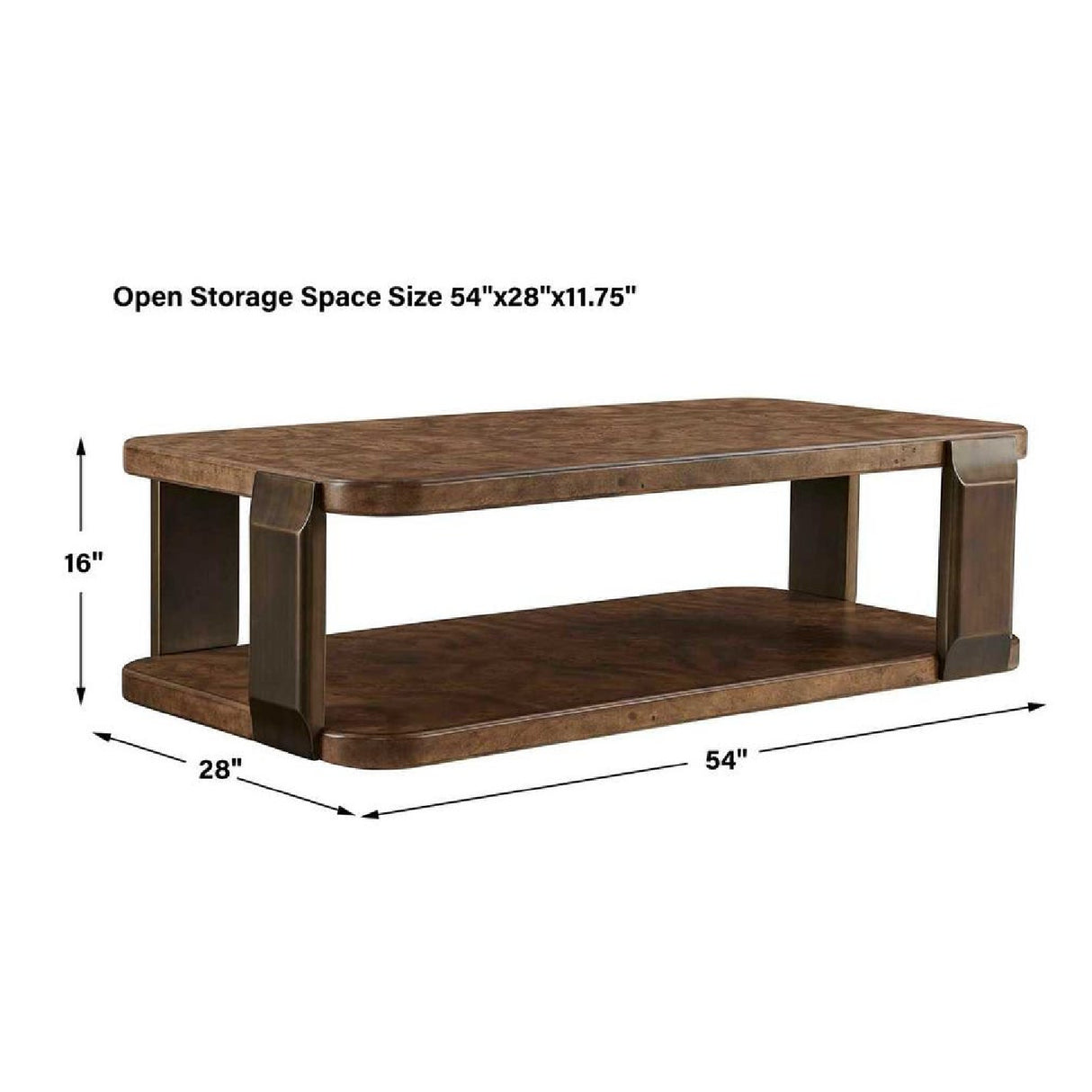   Modern European furniture - Mappa Burl Rectangular Coffee Table - www.oroa.com | Oroa.com