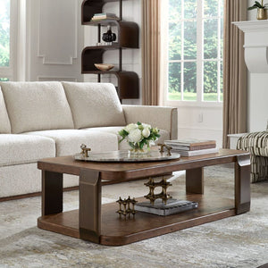   Modern European furniture - Mappa Burl Rectangular Coffee Table - www.oroa.com | Oroa.com