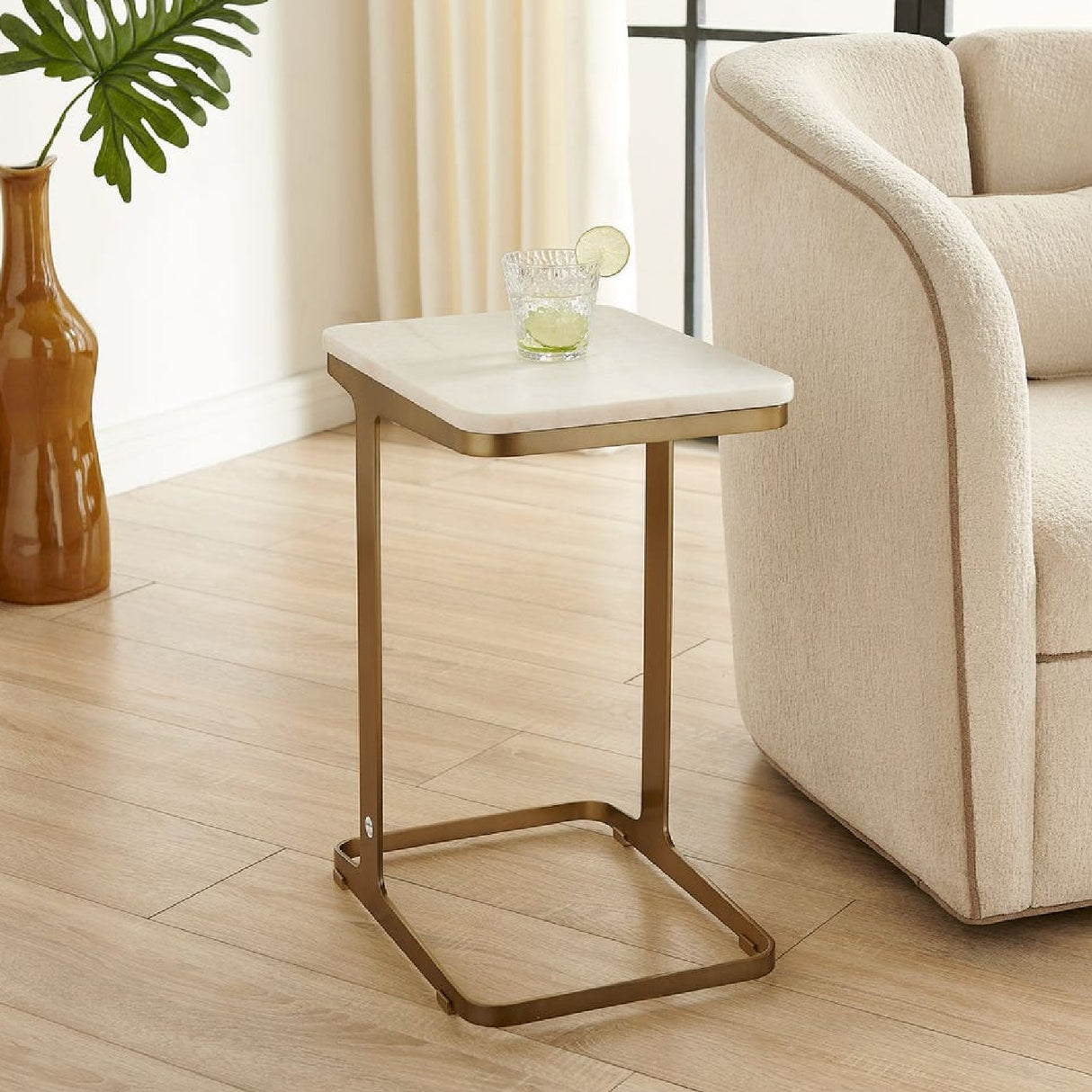   Modern European furniture - White Marble End Table - www.oroa.com | Oroa.com