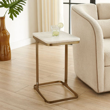   Modern European furniture - White Marble End Table - www.oroa.com | Oroa.com