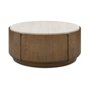   Modern European furniture - Travertine Round Coffee Table - www.oroa.com | Oroa.com