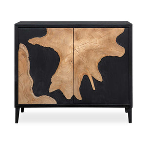   Modern European furniture - Black Wooden 2-Door Cabinet - www.oroa.com | Oroa.com