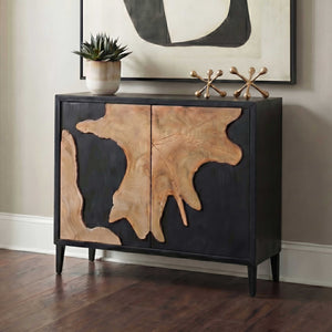   Modern European furniture - Black Wooden 2-Door Cabinet - www.oroa.com | Oroa.com