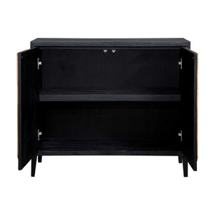   Modern European furniture - Black Wooden 2-Door Cabinet - www.oroa.com | Oroa.com