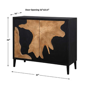   Modern European furniture - Black Wooden 2-Door Cabinet - www.oroa.com | Oroa.com