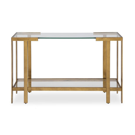   Modern European furniture - Gold Framed Glass Console Table - www.oroa.com | Oroa.com