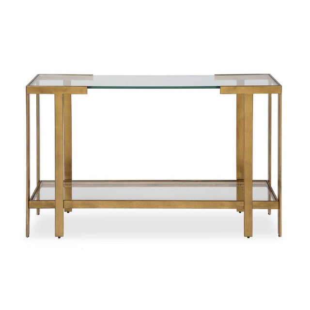 Modern European furniture - Gold Framed Glass Console Table - www.oroa.com