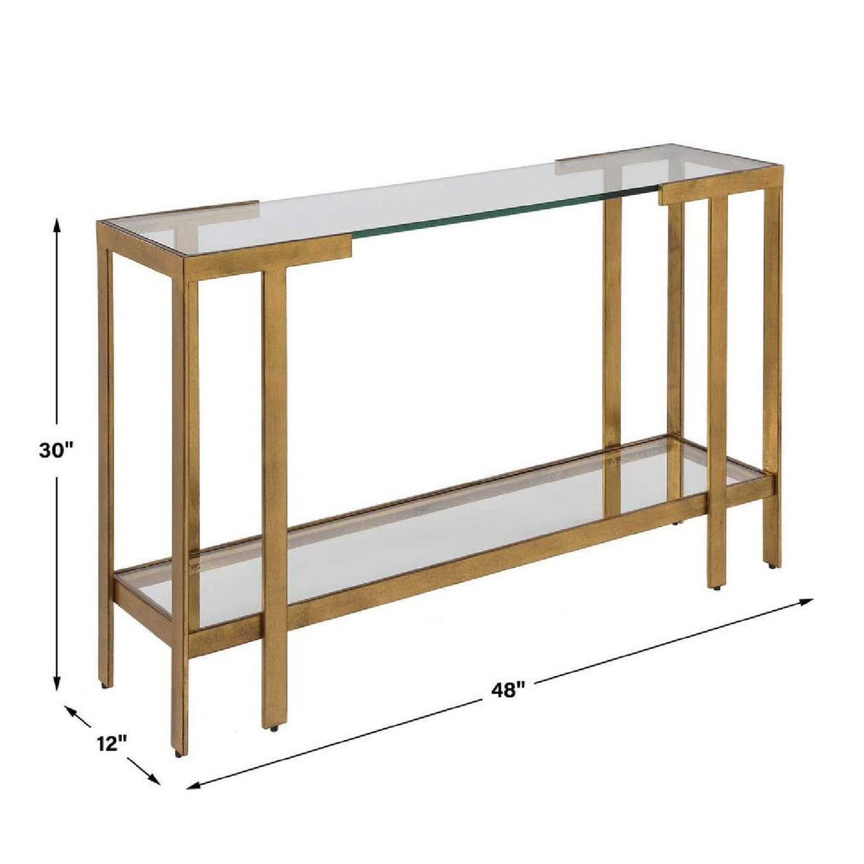   Modern European furniture - Gold Framed Glass Console Table - www.oroa.com | Oroa.com