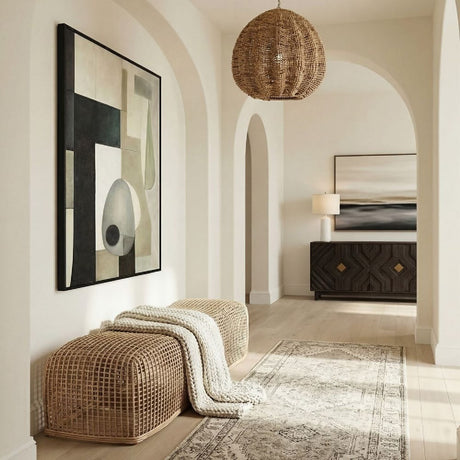   Modern European furniture - Natural Rattan Bench - www.oroa.com | Oroa.com