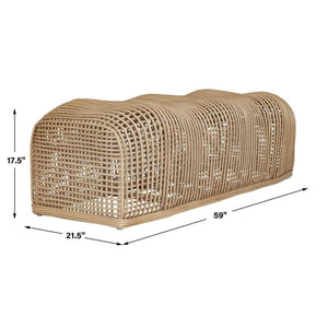   Modern European furniture - Natural Rattan Bench - www.oroa.com | Oroa.com