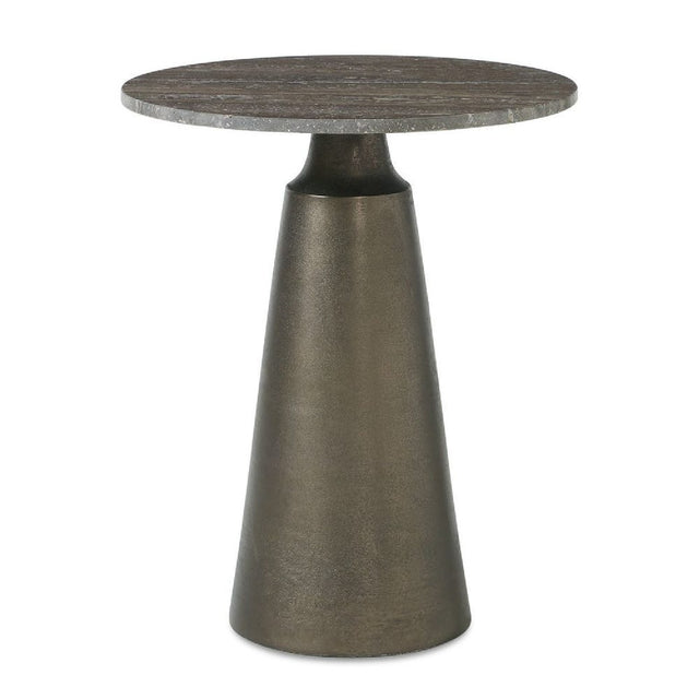 Modern European furniture - Round Bronze Indoor/Outdoor Accent Table - www.oroa.com
