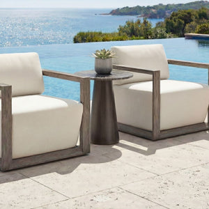   Modern European furniture - Round Bronze Indoor/Outdoor Accent Table - www.oroa.com | Oroa.com