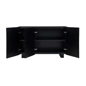  Modern European furniture - Black Carved Wooden 3-Door Cabinet - www.oroa.com | Oroa.com