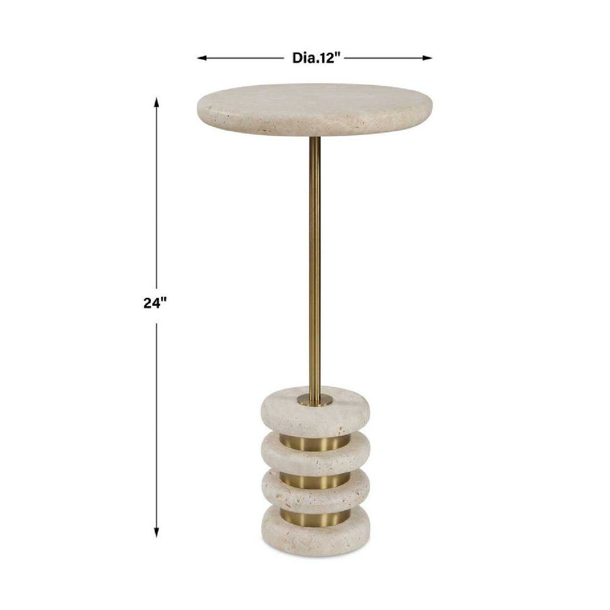   Modern European furniture - Natural Travertine Side Table - www.oroa.com | Oroa.com