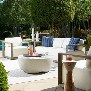   White Cushioned Outdoor Lounge Chair | Oroa.com