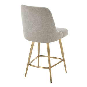   Modern European furniture - Taupe Fabric Counter Stool - www.oroa.com | Oroa.com